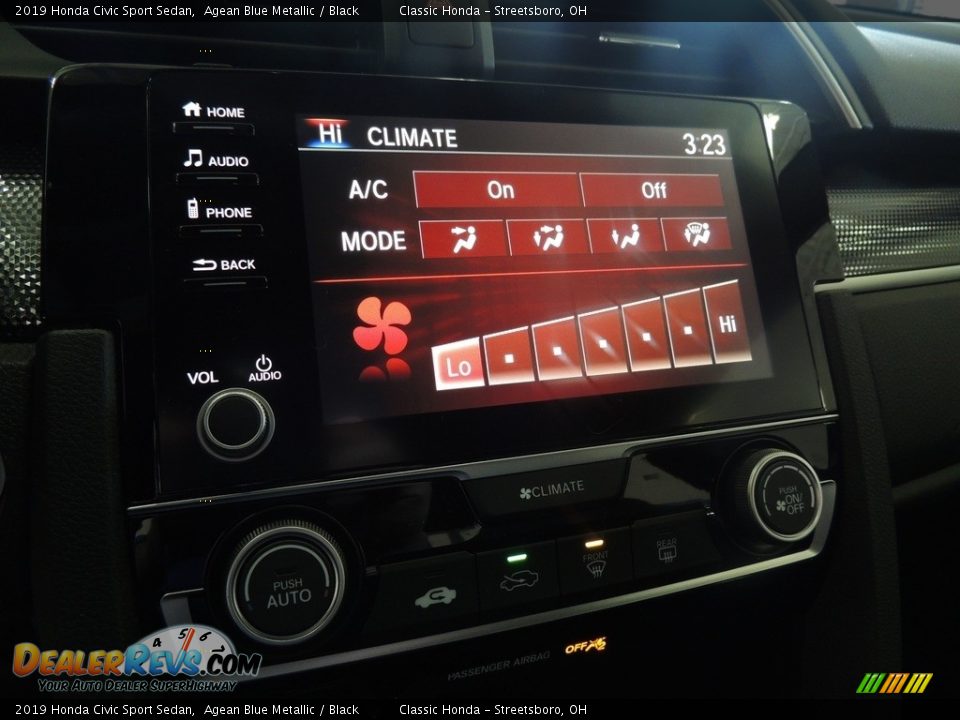 2019 Honda Civic Sport Sedan Agean Blue Metallic / Black Photo #17