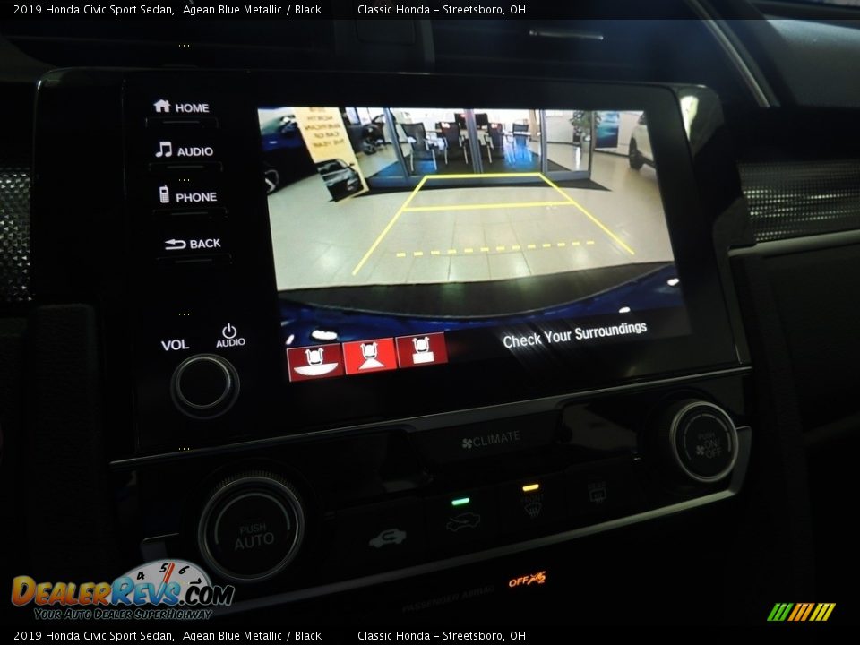 2019 Honda Civic Sport Sedan Agean Blue Metallic / Black Photo #18