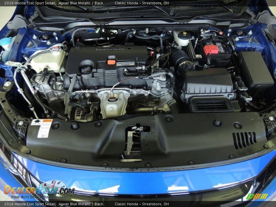 2019 Honda Civic Sport Sedan Agean Blue Metallic / Black Photo #23