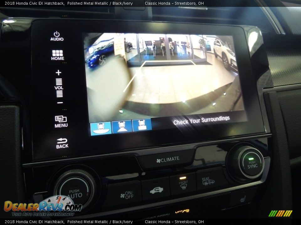 2018 Honda Civic EX Hatchback Polished Metal Metallic / Black/Ivory Photo #17