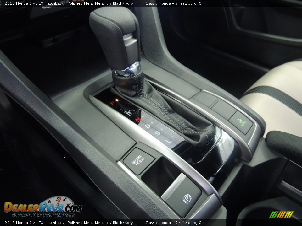 2018 Honda Civic EX Hatchback Polished Metal Metallic / Black/Ivory Photo #18