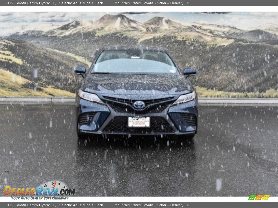 2019 Toyota Camry Hybrid LE Galactic Aqua Mica / Black Photo #2