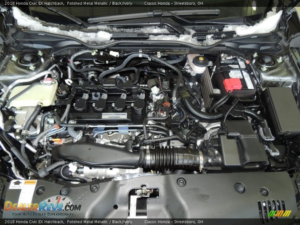 2018 Honda Civic EX Hatchback Polished Metal Metallic / Black/Ivory Photo #22