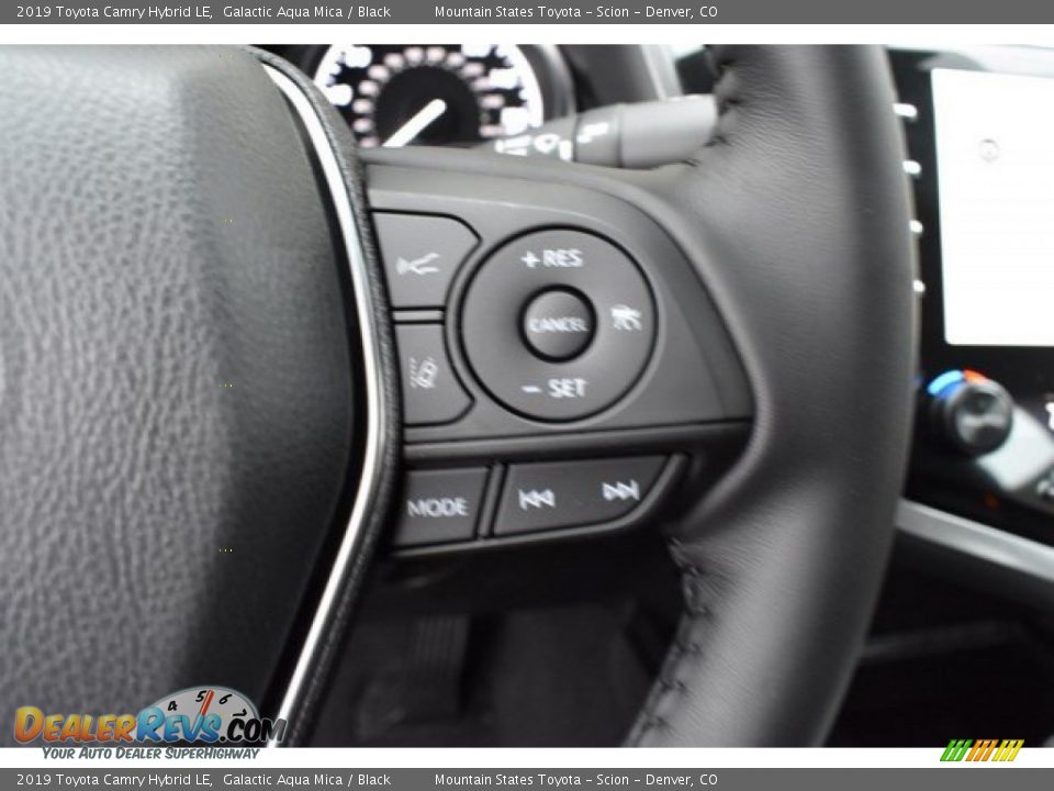 2019 Toyota Camry Hybrid LE Galactic Aqua Mica / Black Photo #27