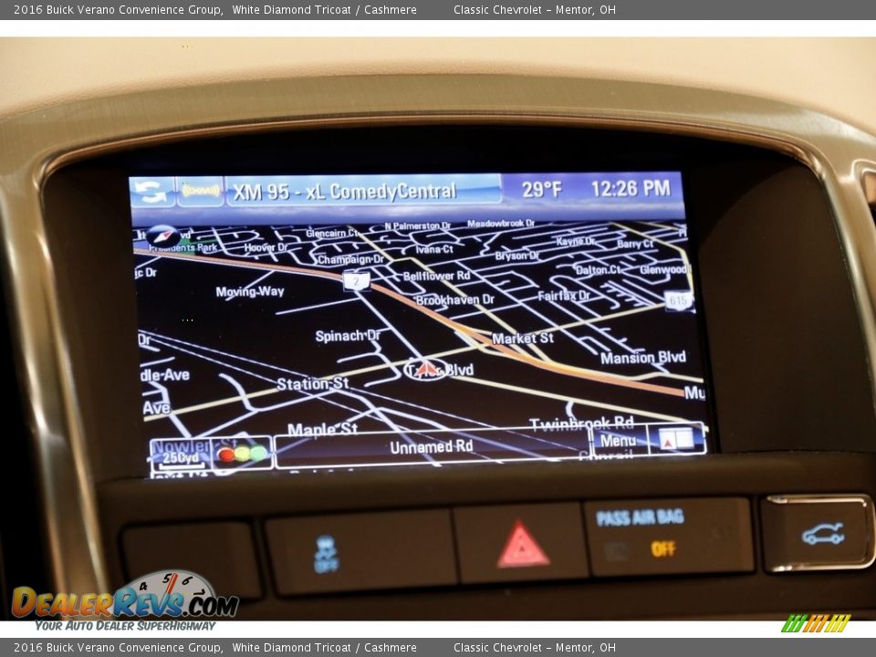 2016 Buick Verano Convenience Group White Diamond Tricoat / Cashmere Photo #11