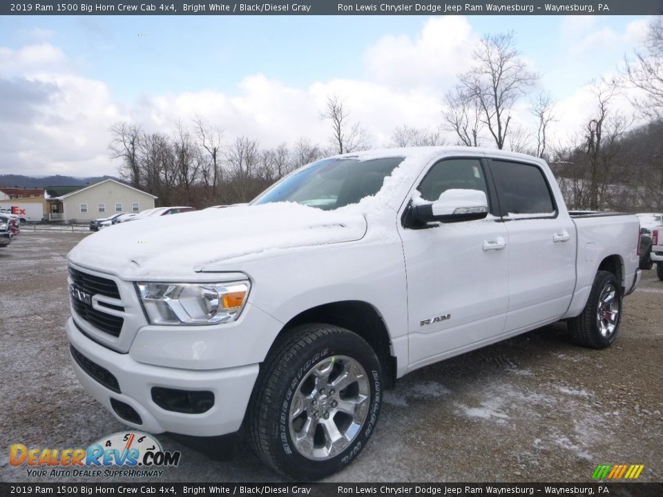 2019 Ram 1500 Big Horn Crew Cab 4x4 Bright White / Black/Diesel Gray Photo #1