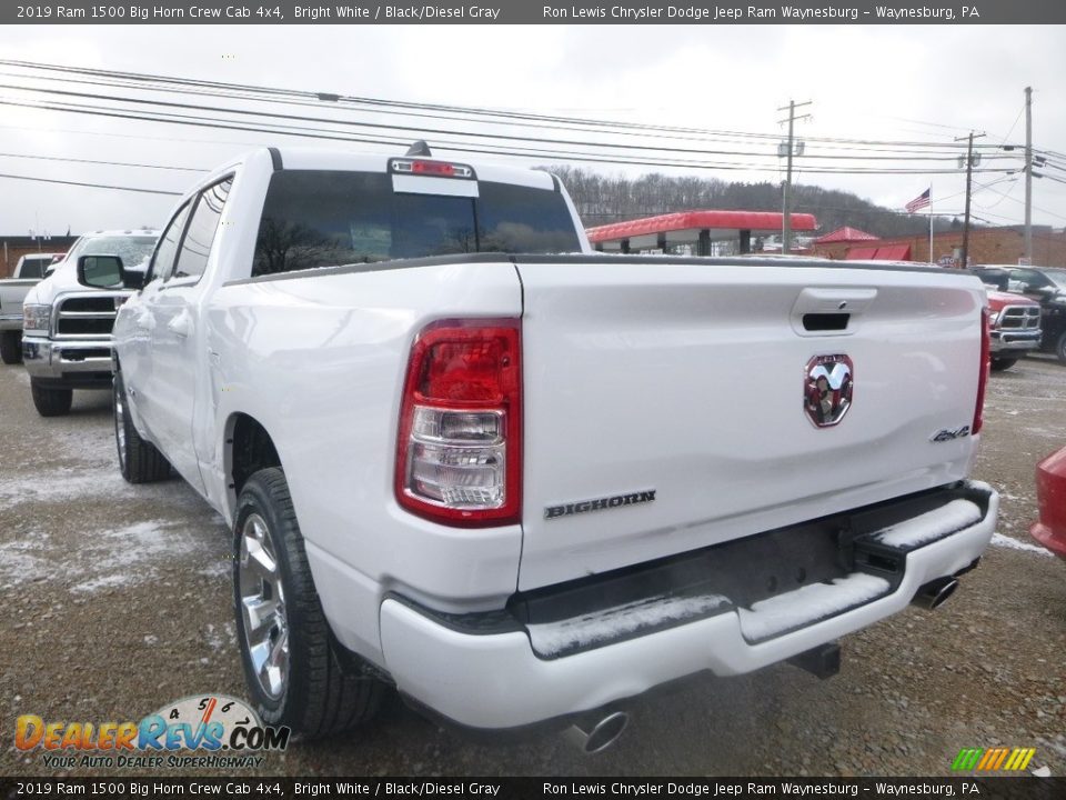 2019 Ram 1500 Big Horn Crew Cab 4x4 Bright White / Black/Diesel Gray Photo #3