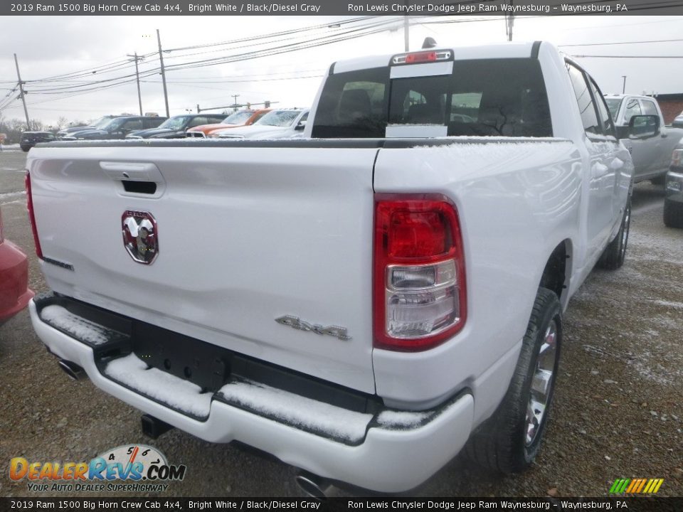 2019 Ram 1500 Big Horn Crew Cab 4x4 Bright White / Black/Diesel Gray Photo #5