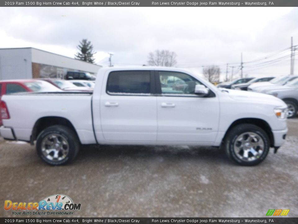 2019 Ram 1500 Big Horn Crew Cab 4x4 Bright White / Black/Diesel Gray Photo #6