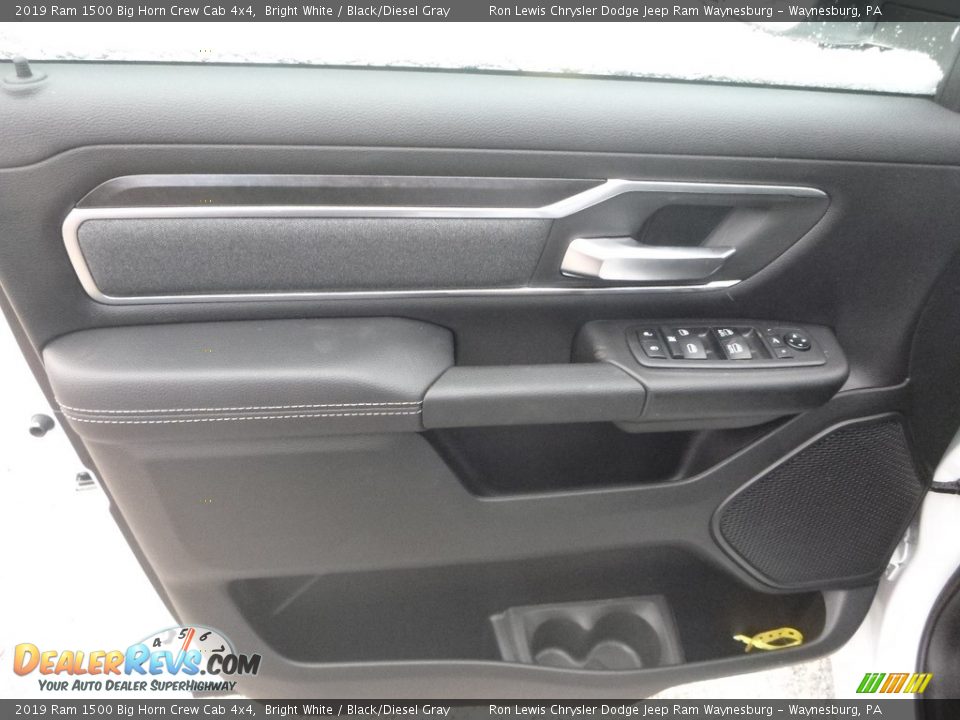 2019 Ram 1500 Big Horn Crew Cab 4x4 Bright White / Black/Diesel Gray Photo #14