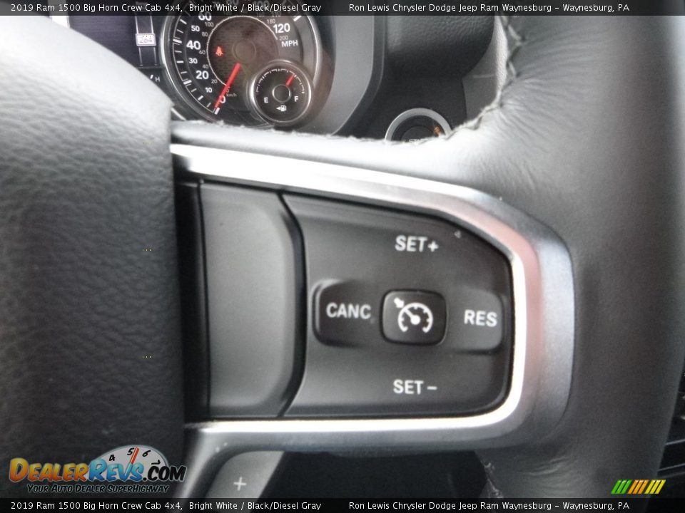 2019 Ram 1500 Big Horn Crew Cab 4x4 Bright White / Black/Diesel Gray Photo #19