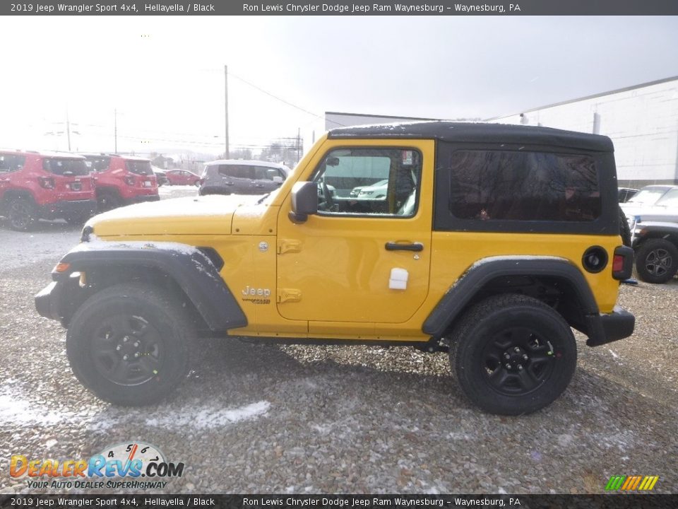 2019 Jeep Wrangler Sport 4x4 Hellayella / Black Photo #3