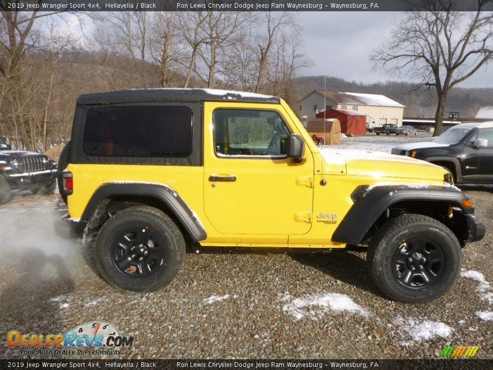 2019 Jeep Wrangler Sport 4x4 Hellayella / Black Photo #7