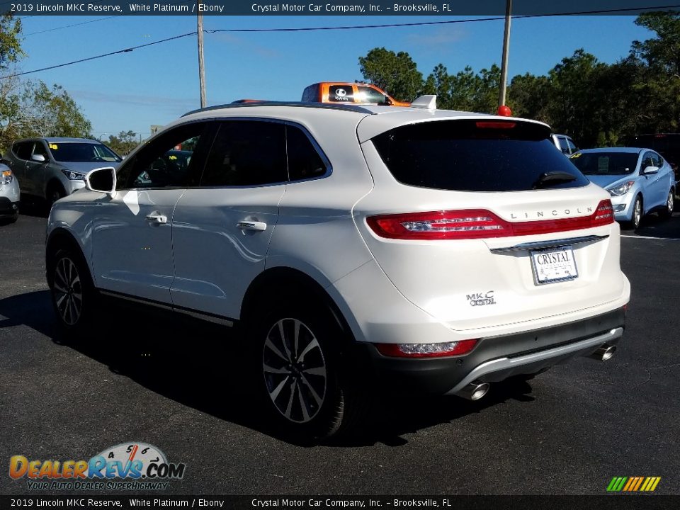 2019 Lincoln MKC Reserve White Platinum / Ebony Photo #3