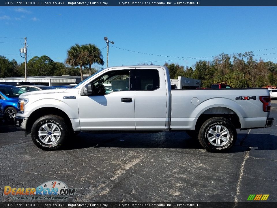 2019 Ford F150 XLT SuperCab 4x4 Ingot Silver / Earth Gray Photo #2