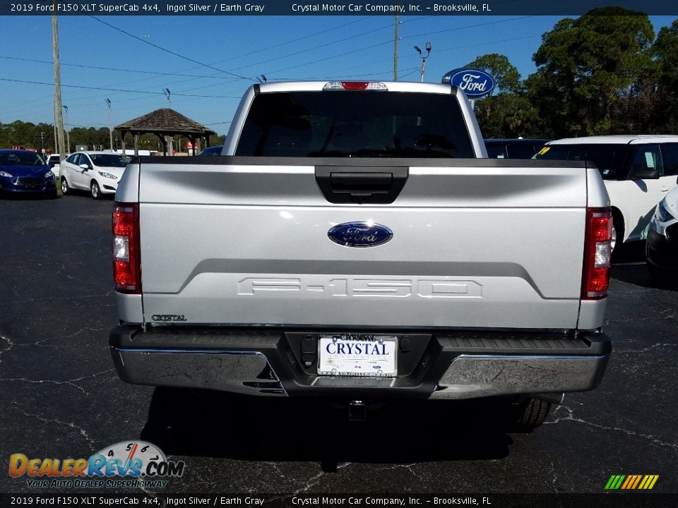 2019 Ford F150 XLT SuperCab 4x4 Ingot Silver / Earth Gray Photo #4