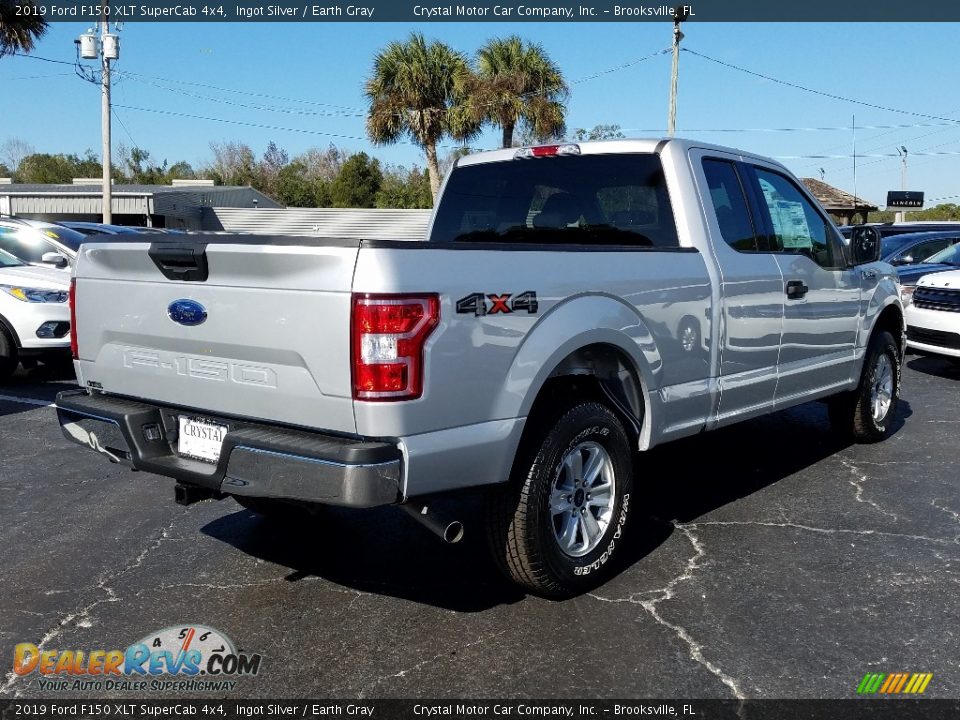 2019 Ford F150 XLT SuperCab 4x4 Ingot Silver / Earth Gray Photo #5