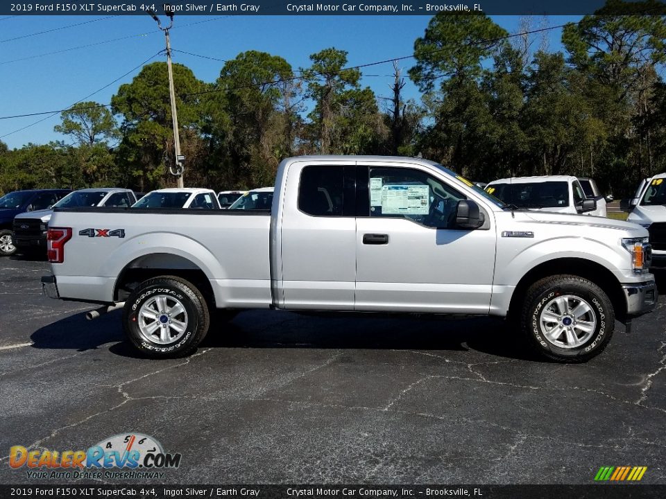 Ingot Silver 2019 Ford F150 XLT SuperCab 4x4 Photo #6