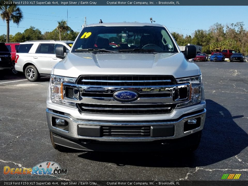 2019 Ford F150 XLT SuperCab 4x4 Ingot Silver / Earth Gray Photo #8