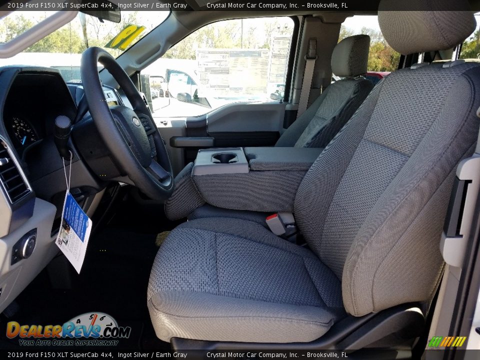 2019 Ford F150 XLT SuperCab 4x4 Ingot Silver / Earth Gray Photo #9