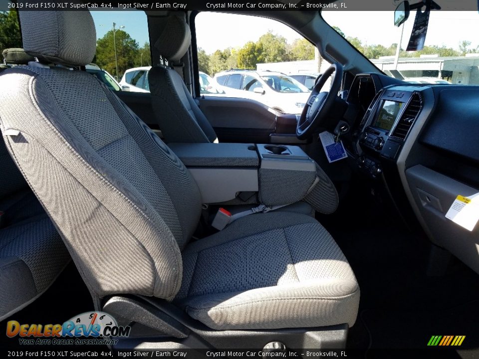 2019 Ford F150 XLT SuperCab 4x4 Ingot Silver / Earth Gray Photo #12