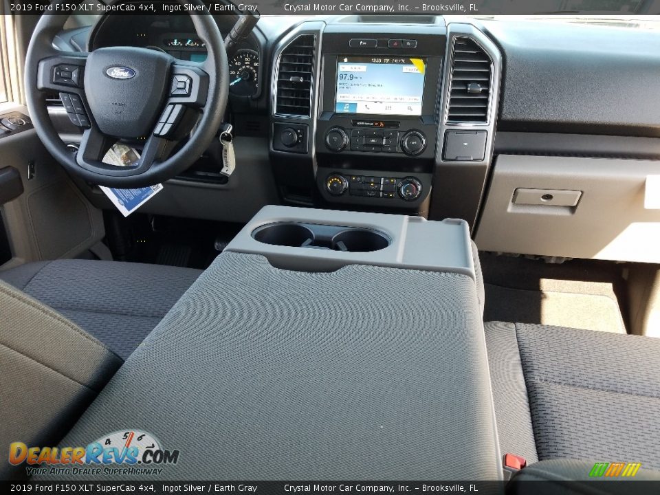 2019 Ford F150 XLT SuperCab 4x4 Ingot Silver / Earth Gray Photo #13