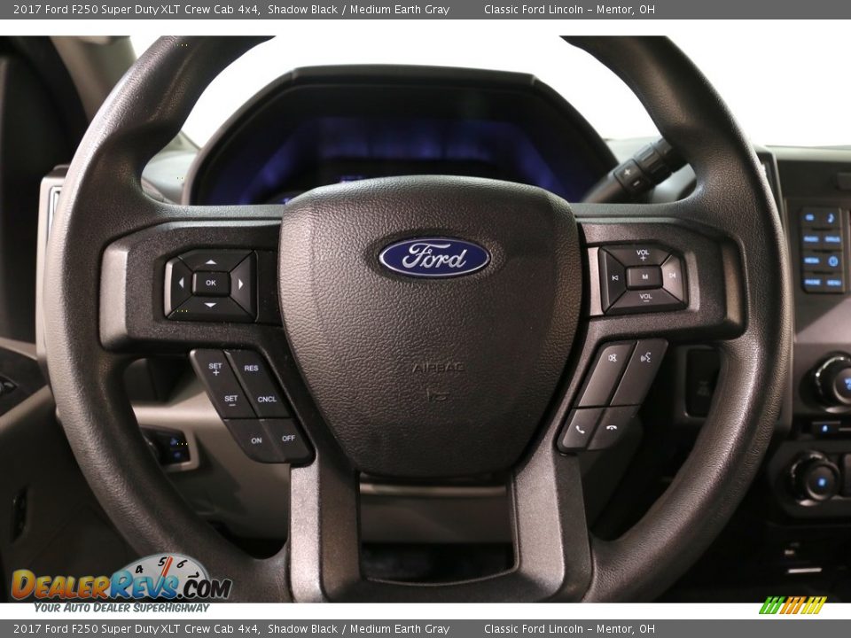 2017 Ford F250 Super Duty XLT Crew Cab 4x4 Shadow Black / Medium Earth Gray Photo #7