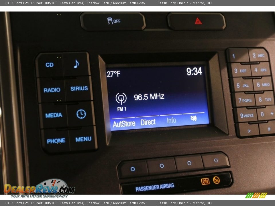 2017 Ford F250 Super Duty XLT Crew Cab 4x4 Shadow Black / Medium Earth Gray Photo #10