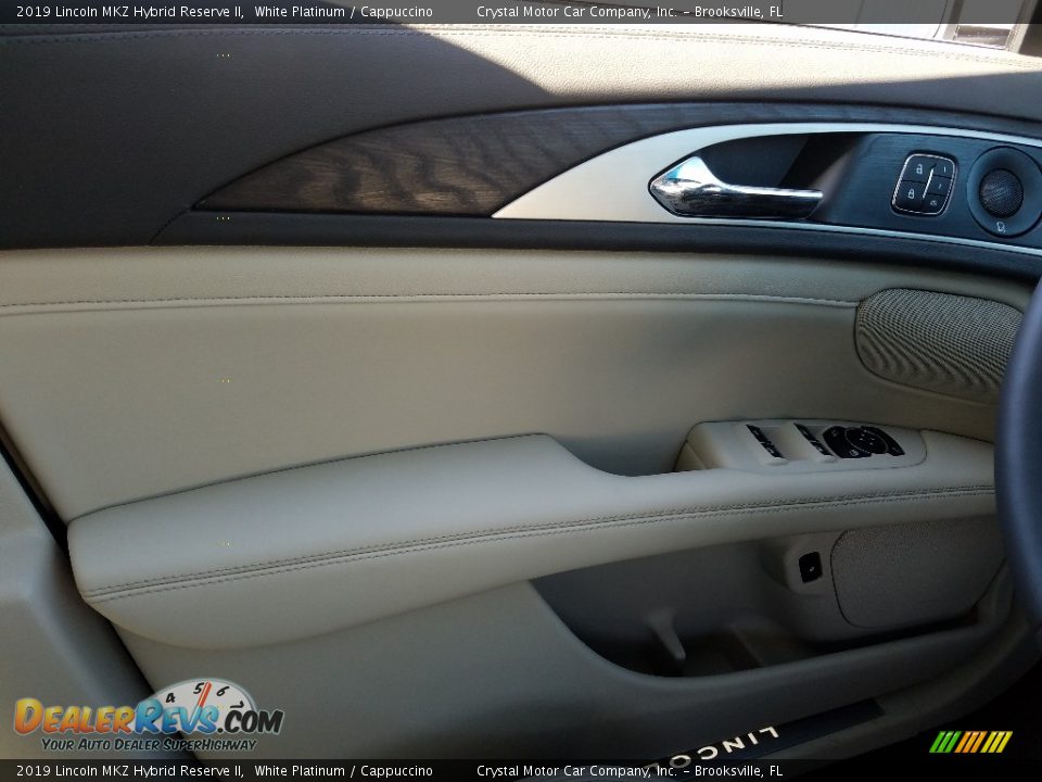 2019 Lincoln MKZ Hybrid Reserve II White Platinum / Cappuccino Photo #17