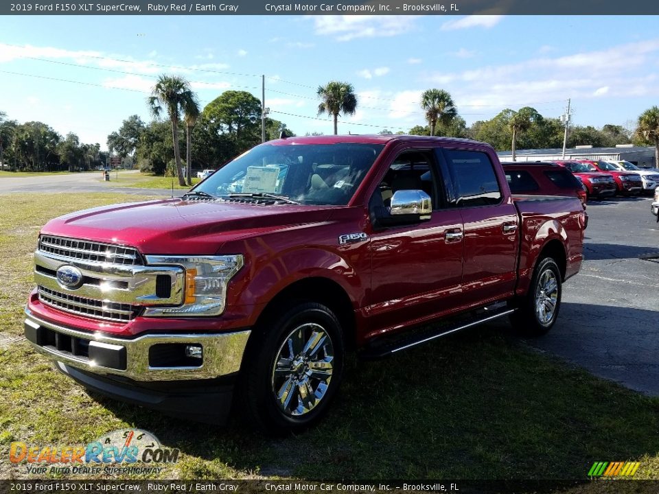 2019 Ford F150 XLT SuperCrew Ruby Red / Earth Gray Photo #1