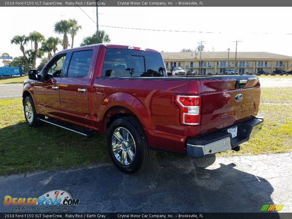 2019 Ford F150 XLT SuperCrew Ruby Red / Earth Gray Photo #3