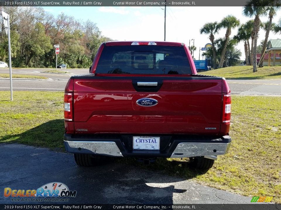 2019 Ford F150 XLT SuperCrew Ruby Red / Earth Gray Photo #4