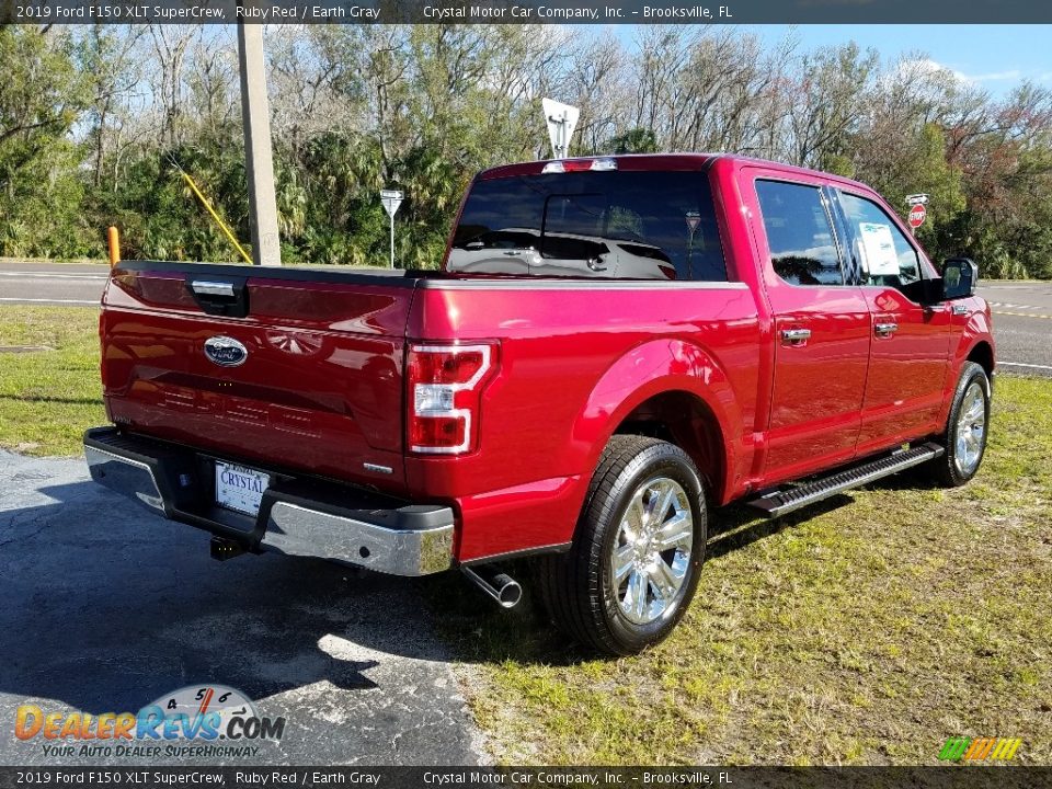 2019 Ford F150 XLT SuperCrew Ruby Red / Earth Gray Photo #5