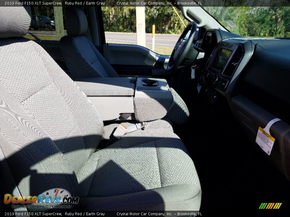 2019 Ford F150 XLT SuperCrew Ruby Red / Earth Gray Photo #12