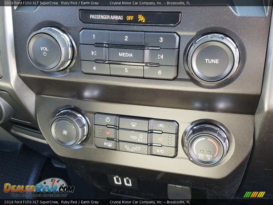 2019 Ford F150 XLT SuperCrew Ruby Red / Earth Gray Photo #16