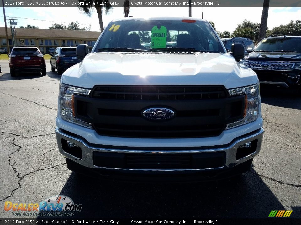 2019 Ford F150 XL SuperCab 4x4 Oxford White / Earth Gray Photo #8