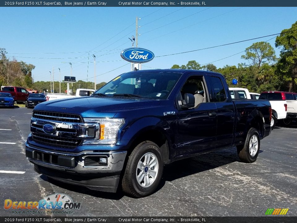 2019 Ford F150 XLT SuperCab Blue Jeans / Earth Gray Photo #1