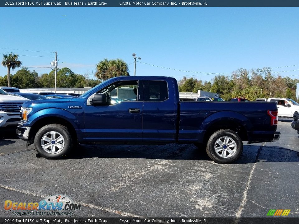 2019 Ford F150 XLT SuperCab Blue Jeans / Earth Gray Photo #2