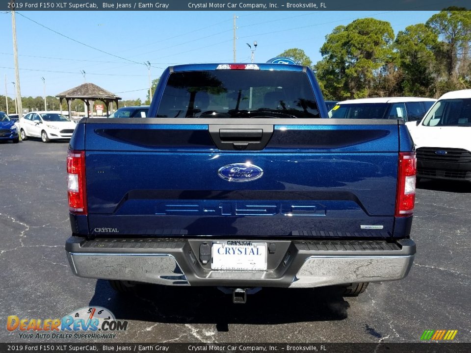 2019 Ford F150 XLT SuperCab Blue Jeans / Earth Gray Photo #4