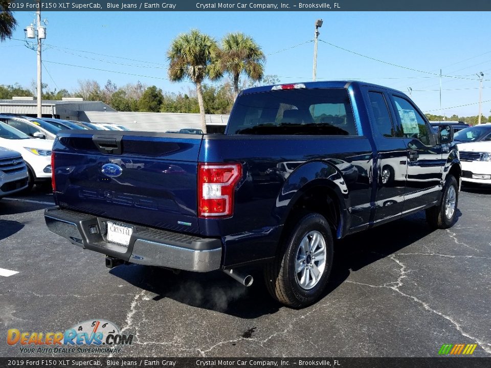 2019 Ford F150 XLT SuperCab Blue Jeans / Earth Gray Photo #5