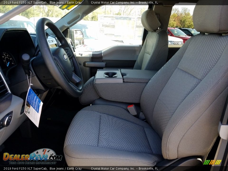 2019 Ford F150 XLT SuperCab Blue Jeans / Earth Gray Photo #9