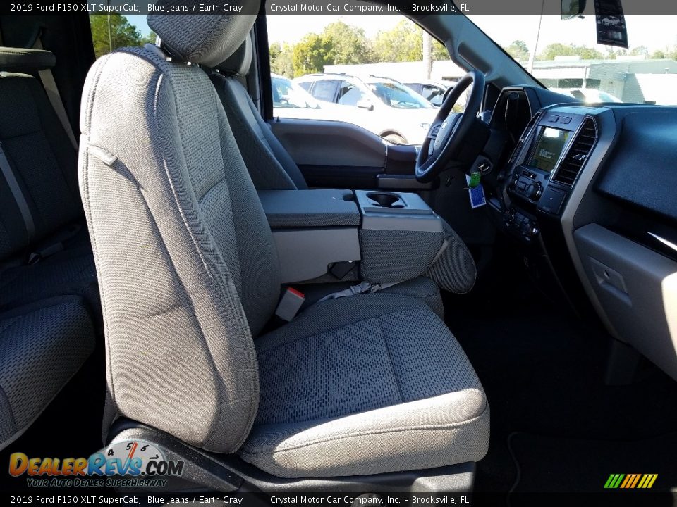 2019 Ford F150 XLT SuperCab Blue Jeans / Earth Gray Photo #12