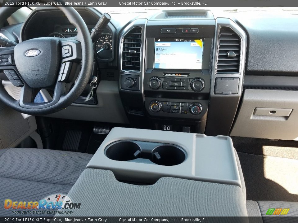 2019 Ford F150 XLT SuperCab Blue Jeans / Earth Gray Photo #13