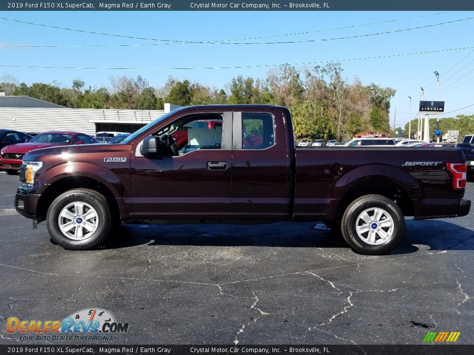 2019 Ford F150 XL SuperCab Magma Red / Earth Gray Photo #2
