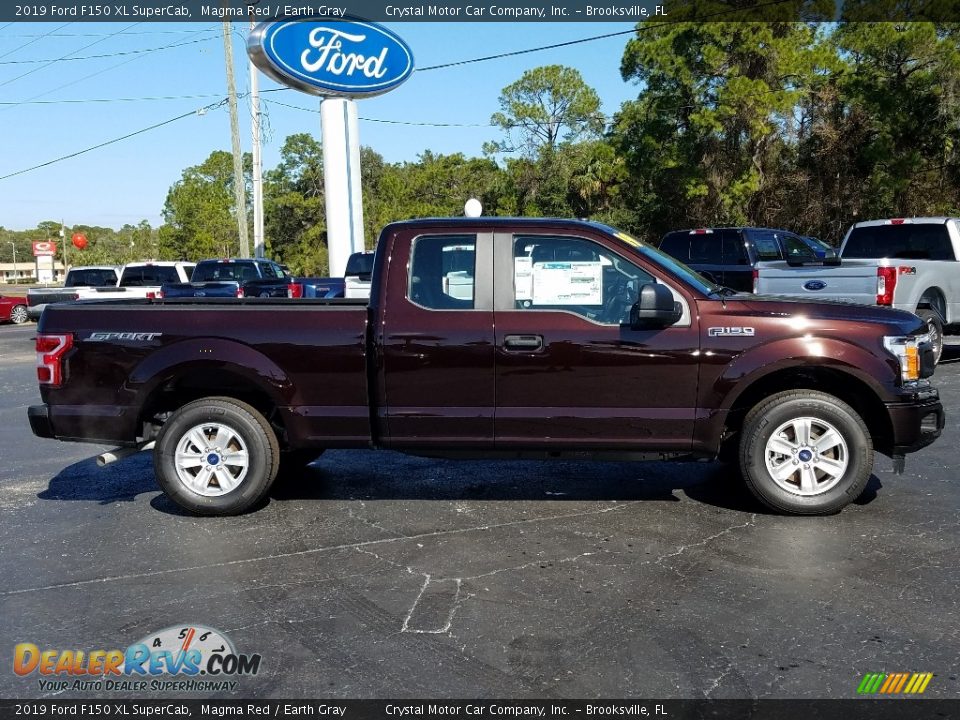 2019 Ford F150 XL SuperCab Magma Red / Earth Gray Photo #6
