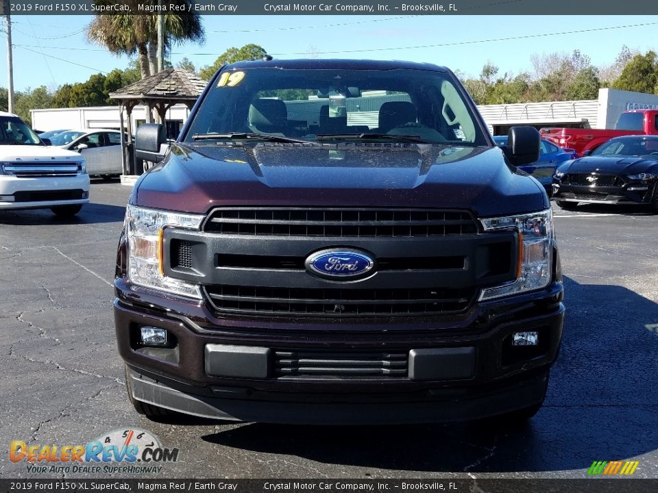 2019 Ford F150 XL SuperCab Magma Red / Earth Gray Photo #8
