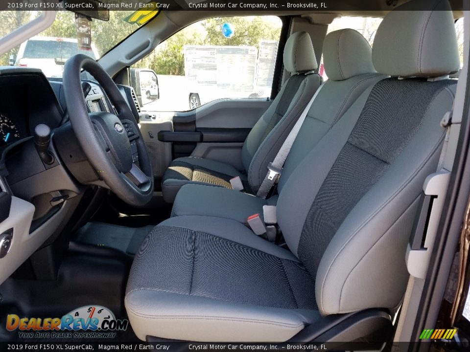 2019 Ford F150 XL SuperCab Magma Red / Earth Gray Photo #9