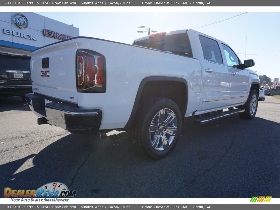 2018 GMC Sierra 1500 SLT Crew Cab 4WD Summit White / Cocoa/­Dune Photo #12