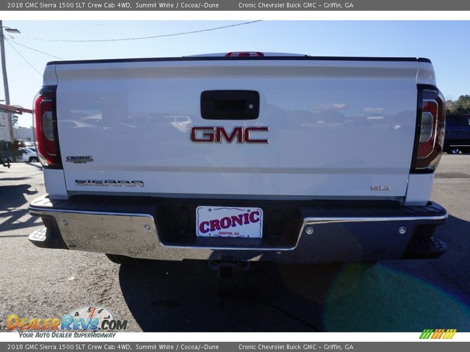 2018 GMC Sierra 1500 SLT Crew Cab 4WD Summit White / Cocoa/­Dune Photo #13