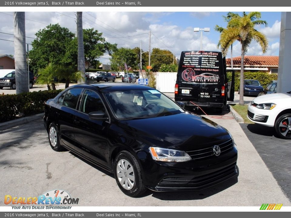 2016 Volkswagen Jetta S Black / Titan Black Photo #1